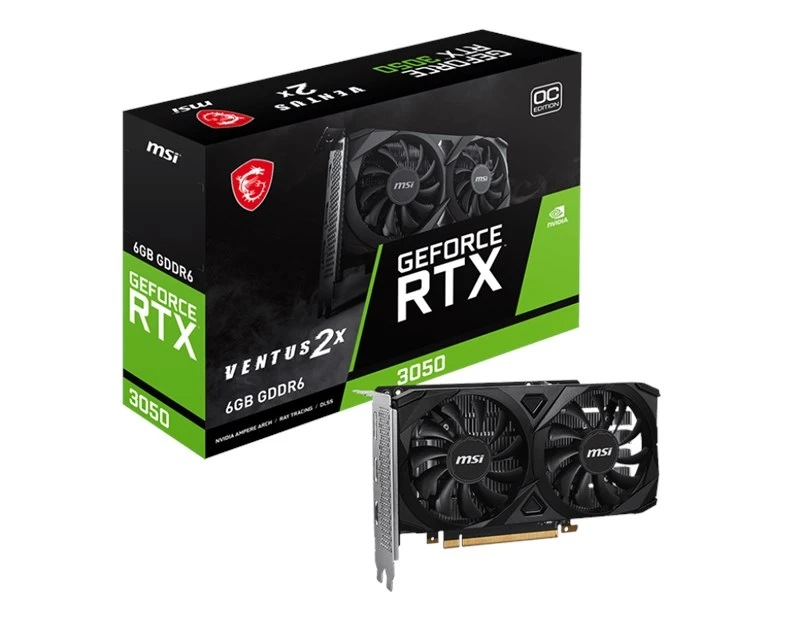 MSI GeForce RTX 3050 Ventus 2X 6G OC GDDR6 96Bit
